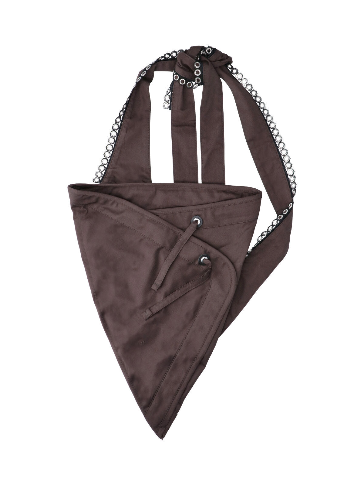 Kiko Kostadinov Cotton Triangle Shoulder Bag — Brown by Kiko Kostadinov