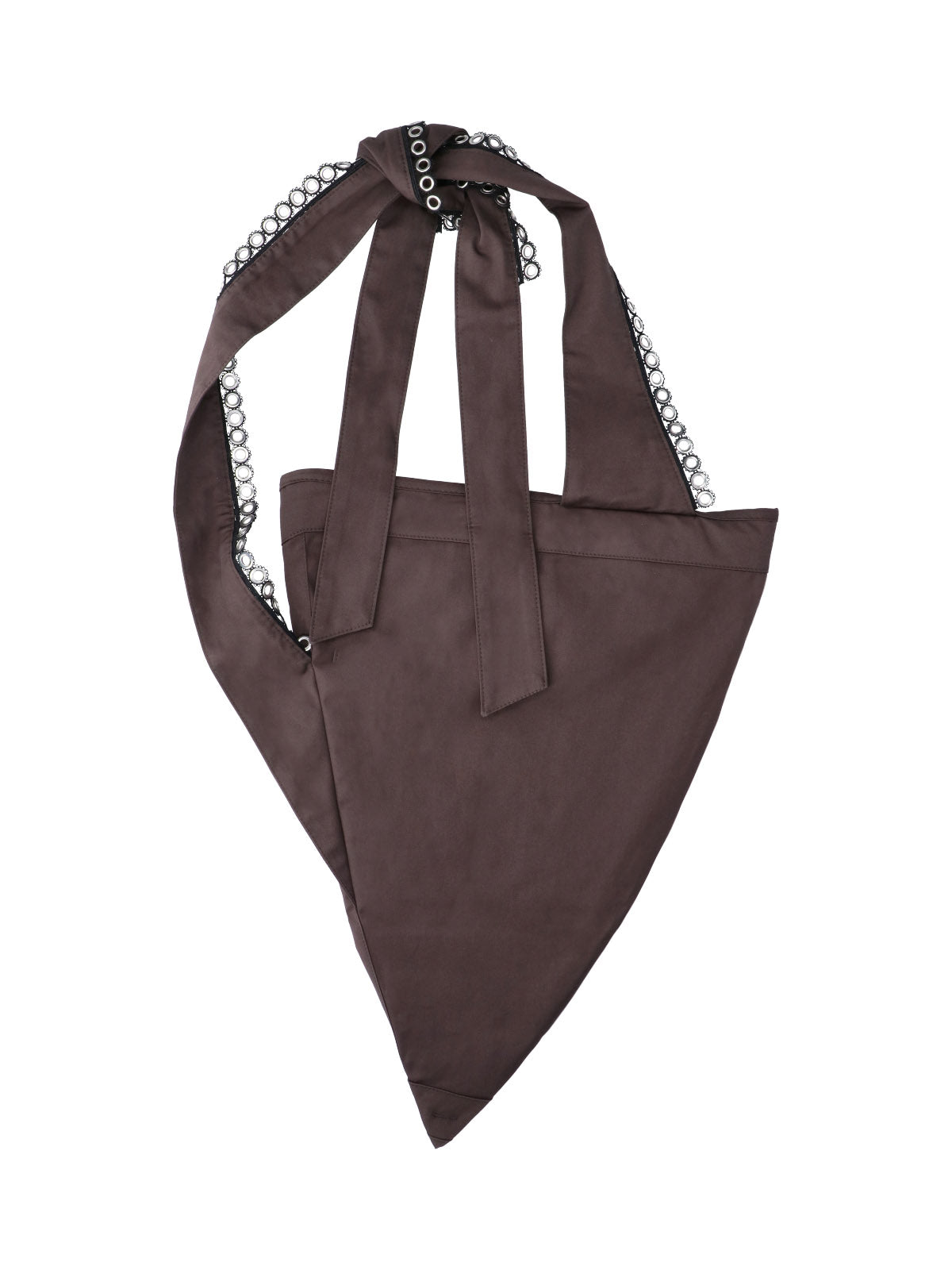 Kiko Kostadinov Cotton Triangle Shoulder Bag — Brown, view 2