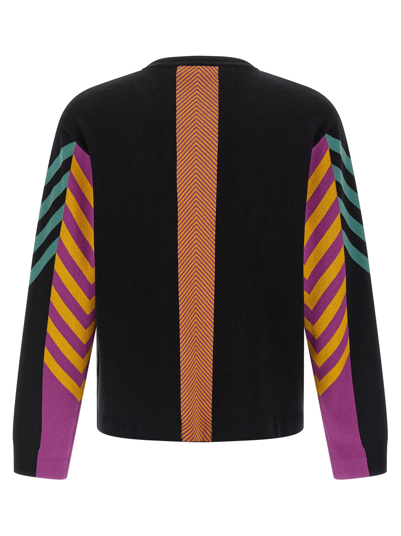 Kiko Kostadinov Panelled Jacquard Sweater — Teal, view 2