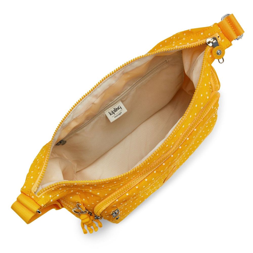 Kipling Gabbie Shoulder Bag — Yellow, view 3