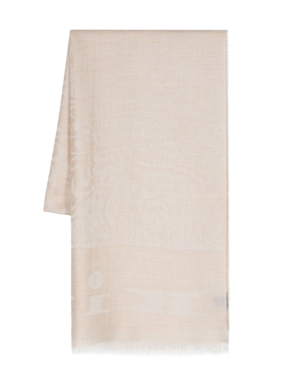 Kiton Wool-Cashmere-Silk Blend Scarf — Beige by Kiton