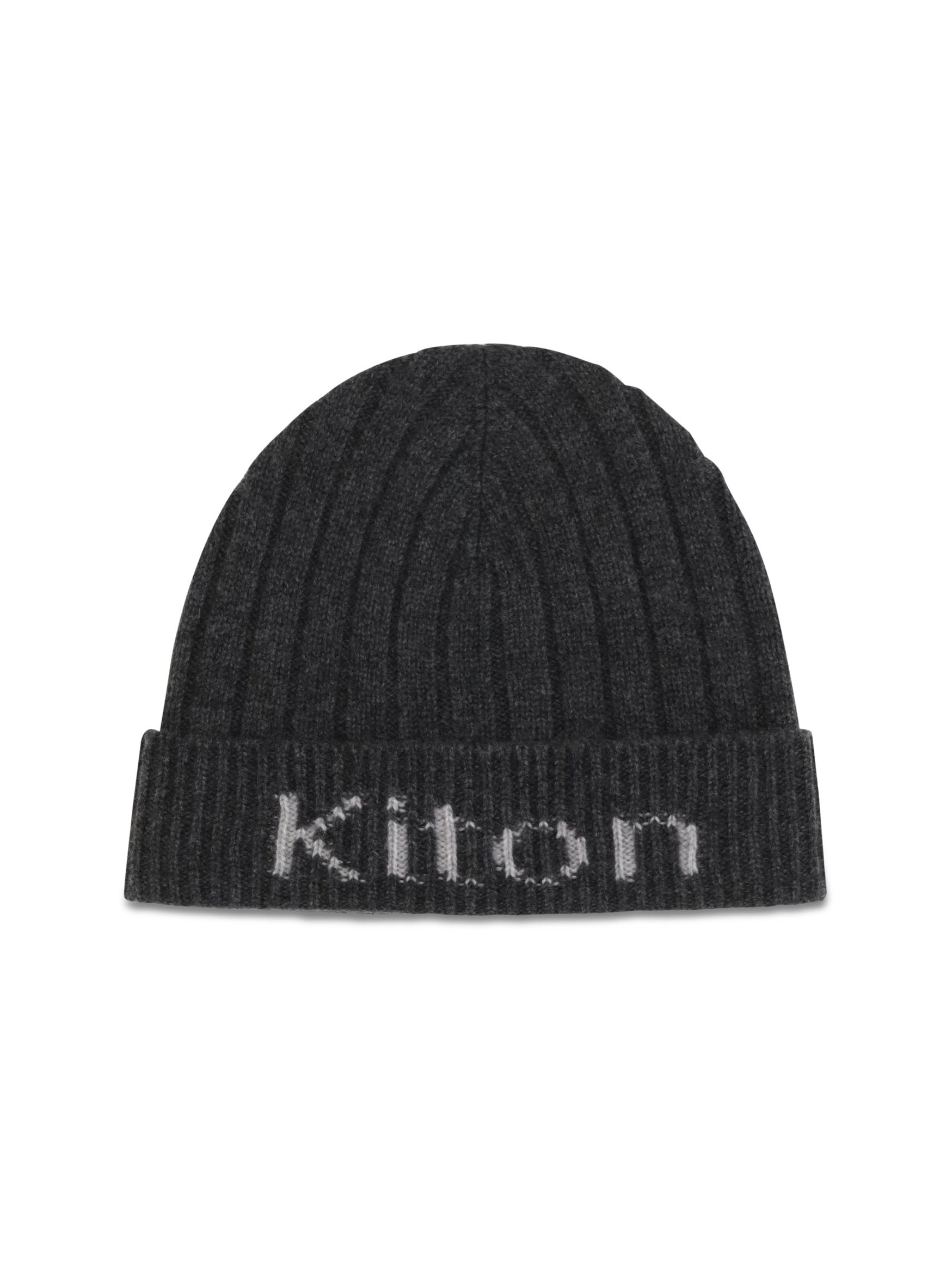 Kiton UCPL003K0235L03 Merino Wool Ribbed Beanie — Gray by Kiton