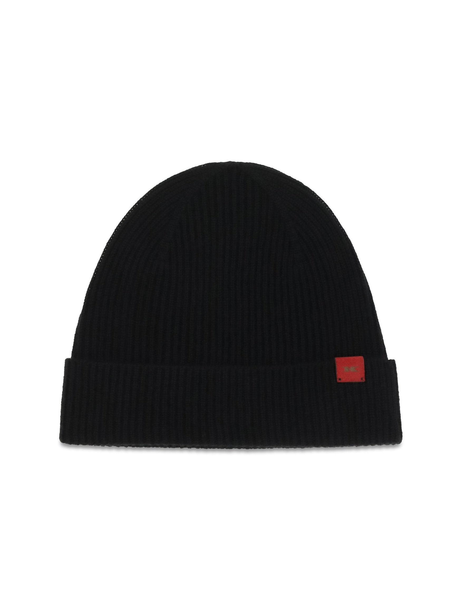 Kiton UCPL003K0239L04 Ribbed Merino Wool Beanie — Black by Kiton