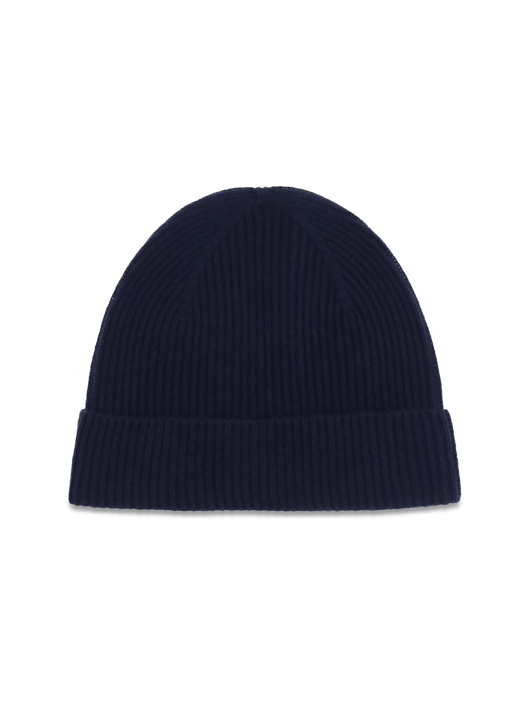 Kiton UCPL003K0239L05 Ribbed Wool Beanie — Navy, view 2