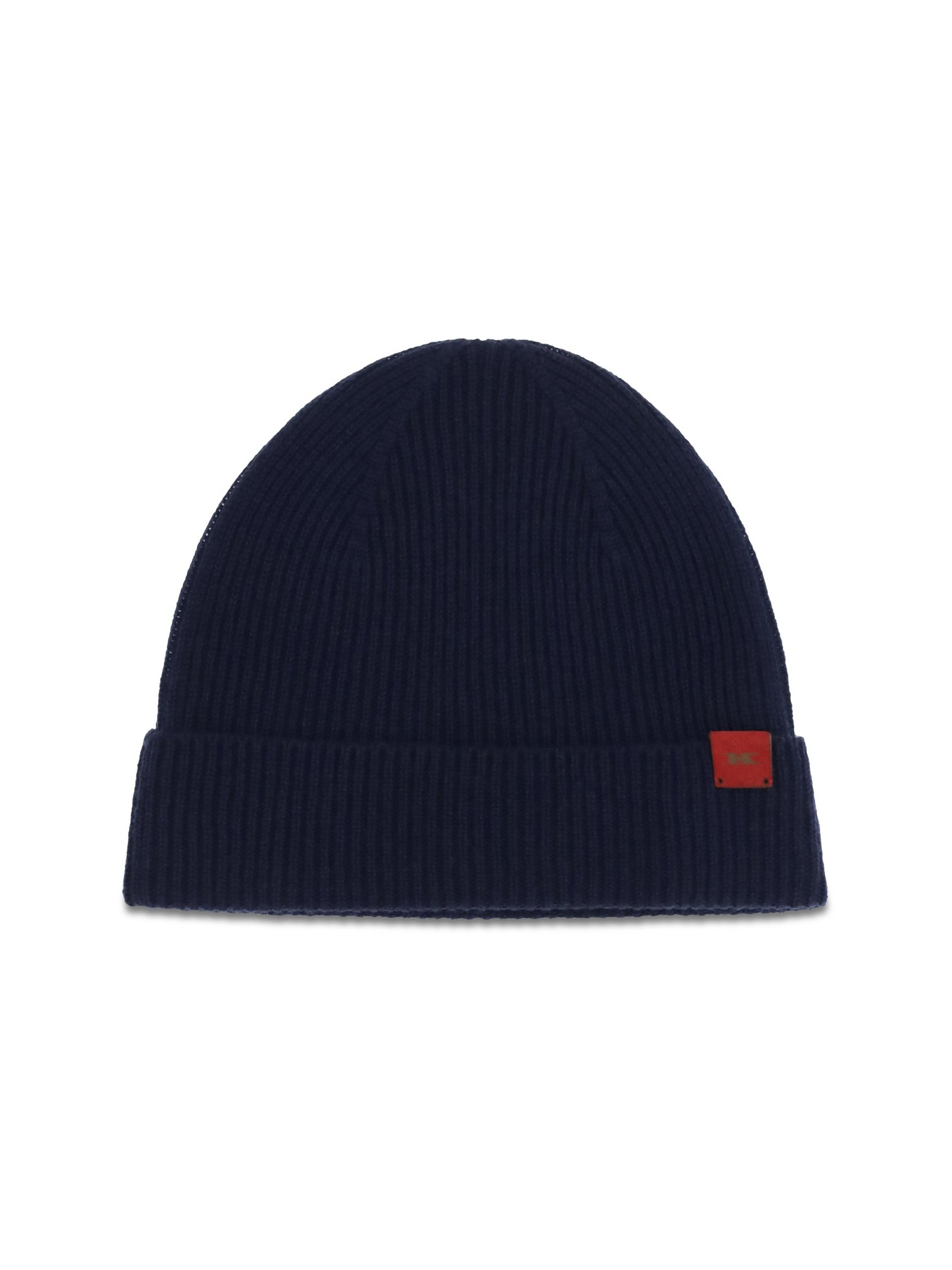 Kiton UCPL003K0239L05 Ribbed Wool Beanie — Navy, view 3