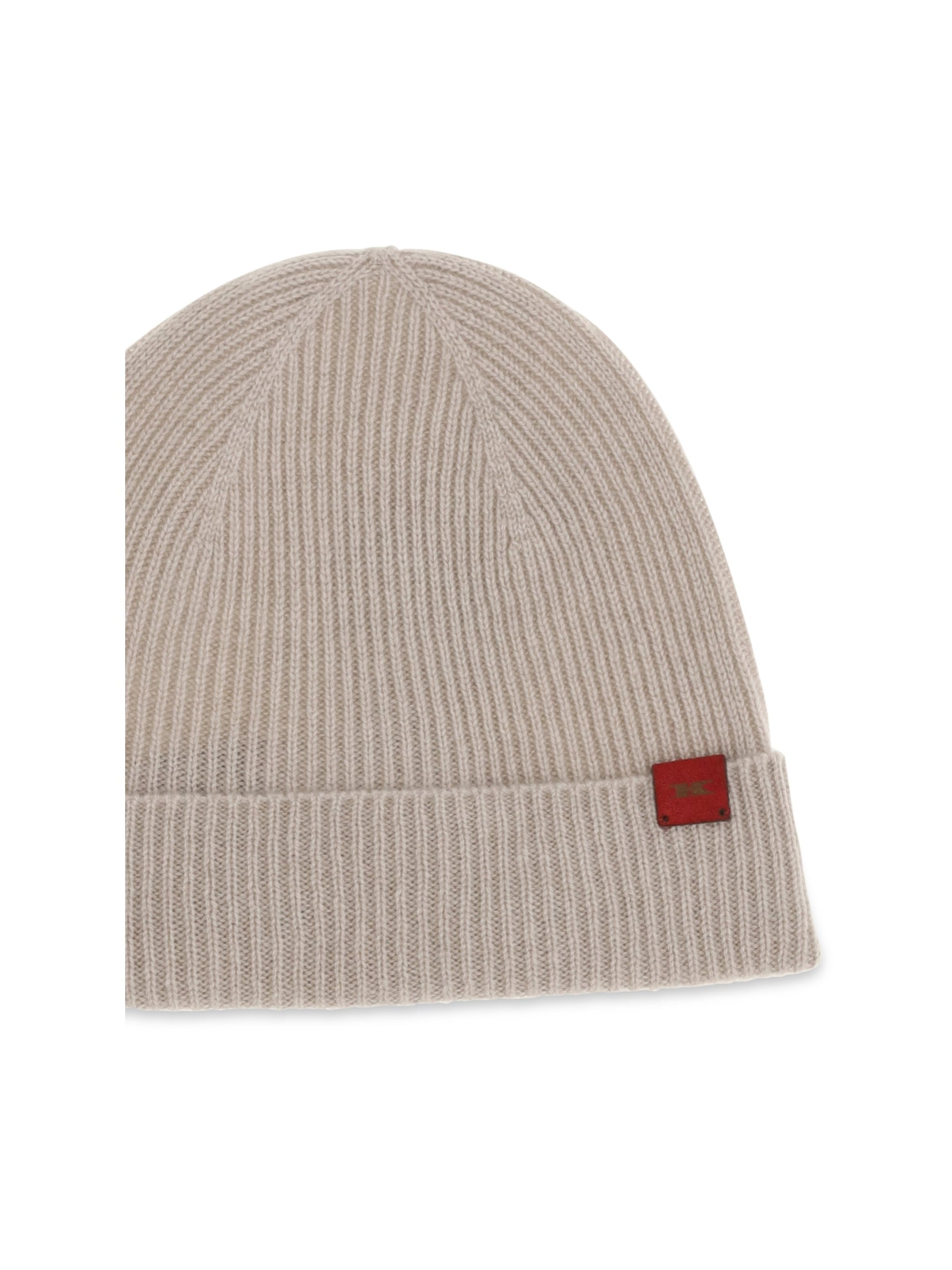 Kiton UCPL003K0239L07 Ribbed Merino Wool Beanie — Beige, view 3