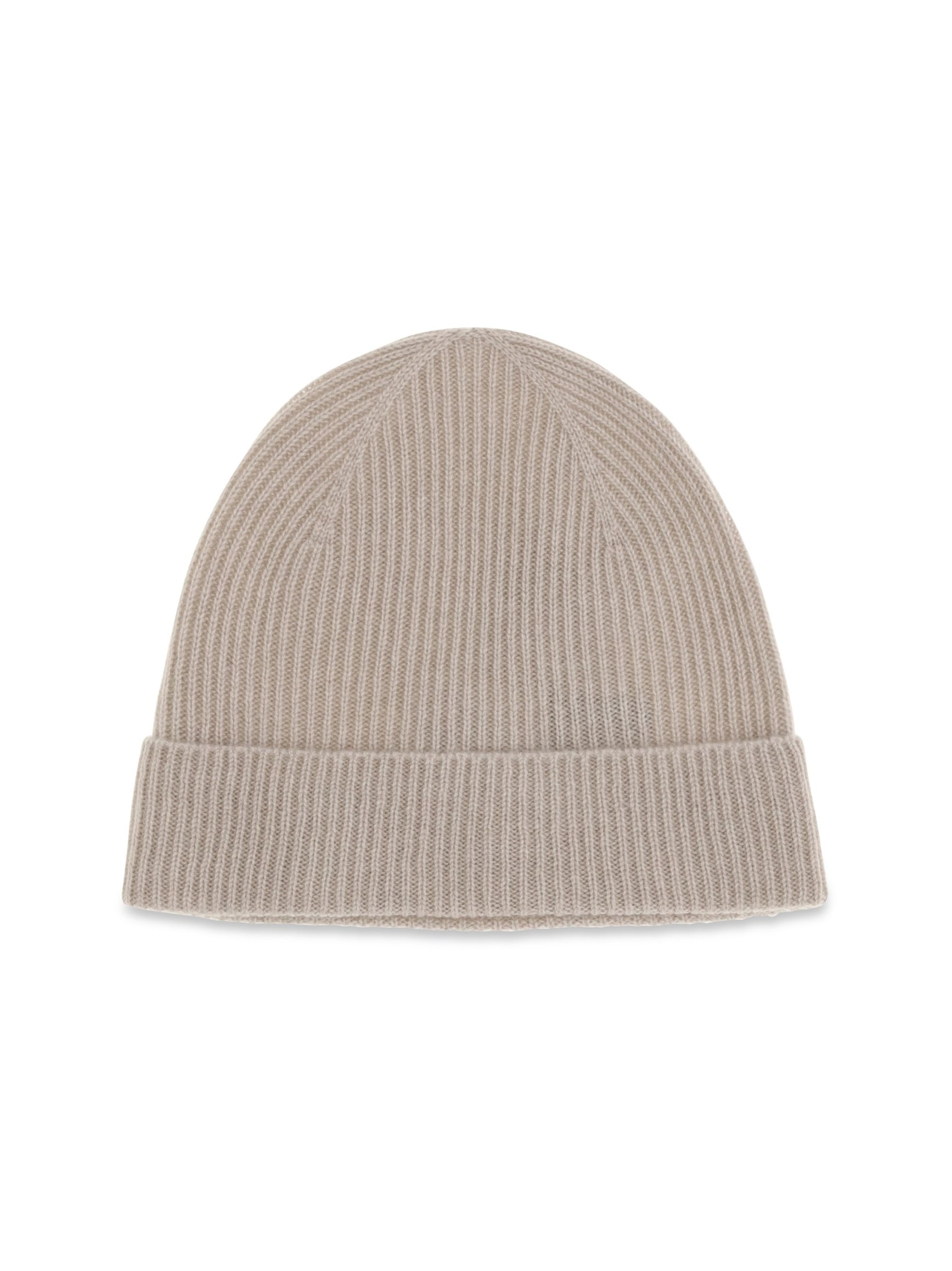 Kiton UCPL003K0239L07 Ribbed Merino Wool Beanie — Beige by Kiton