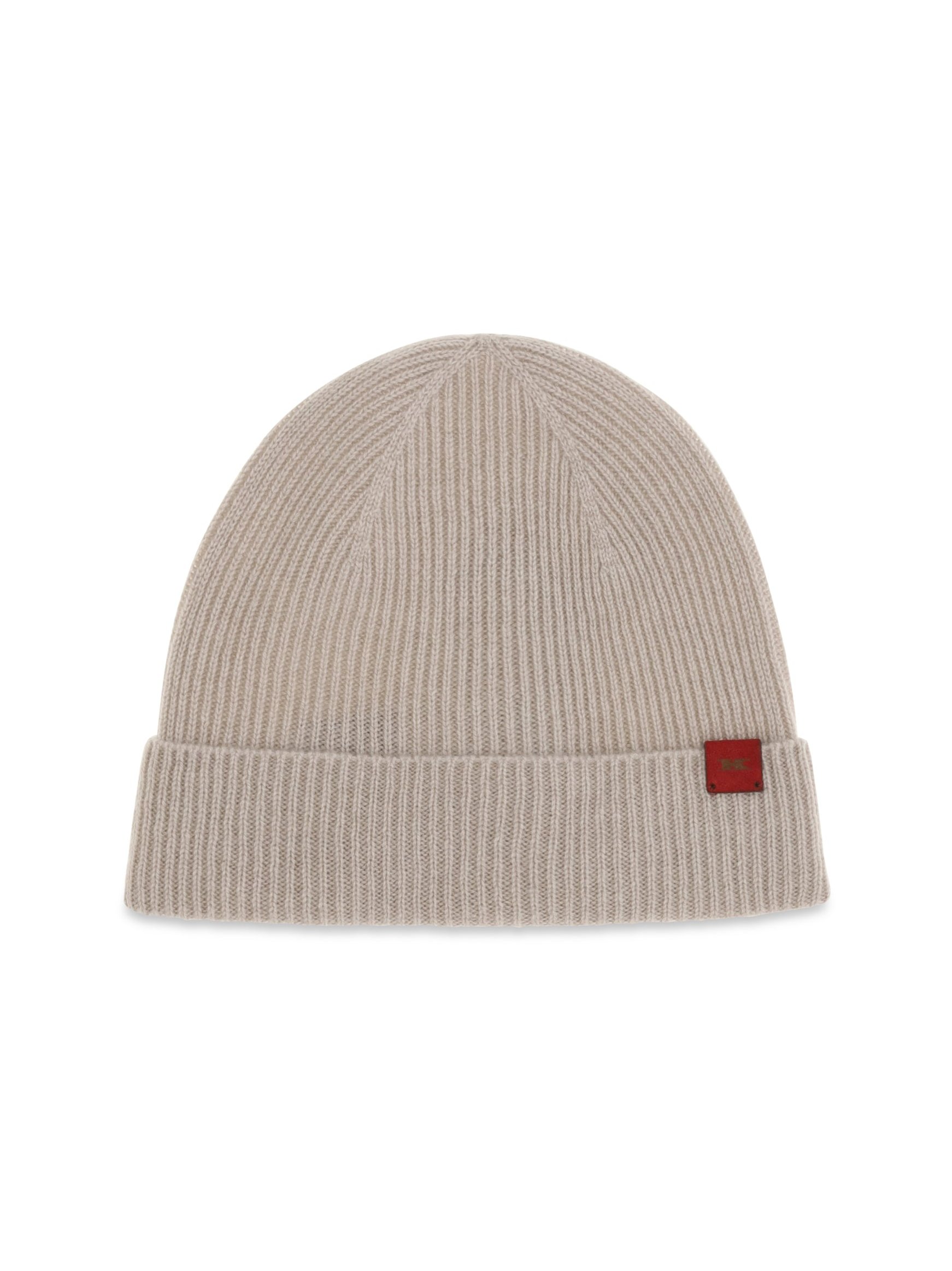 Kiton UCPL003K0239L07 Ribbed Merino Wool Beanie — Beige, view 2