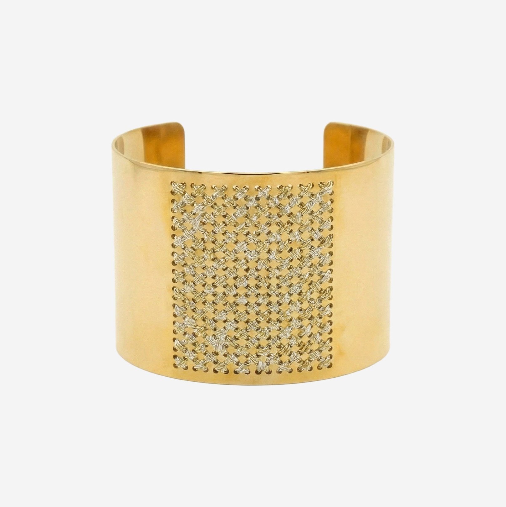 L'Eight Studio Crystal-Embellished Cuff Bracelet — Gold by L'Eight Studio