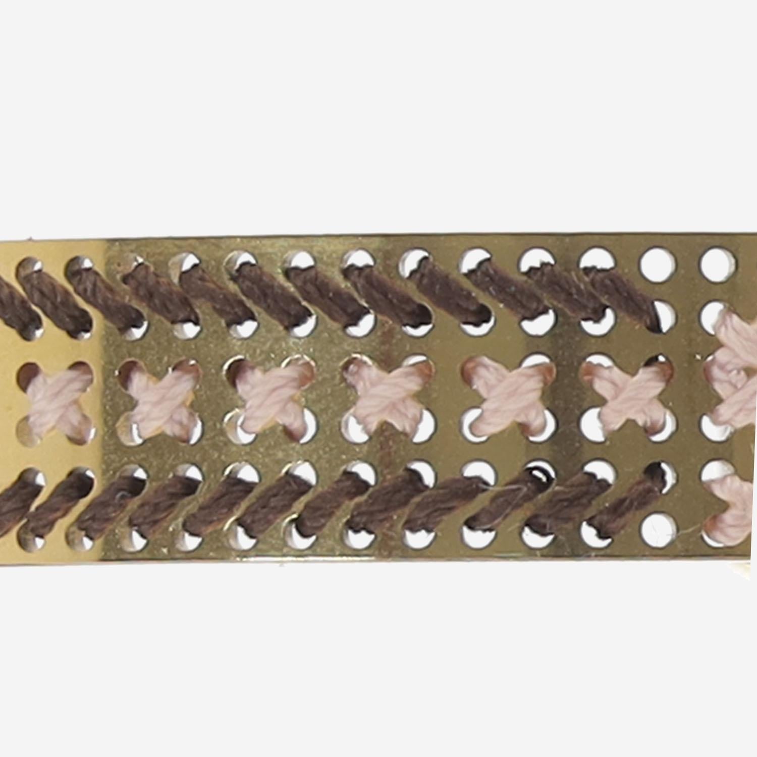 L'Eight Studio Embroidered Steel Bracelet — Multicolor, view 2