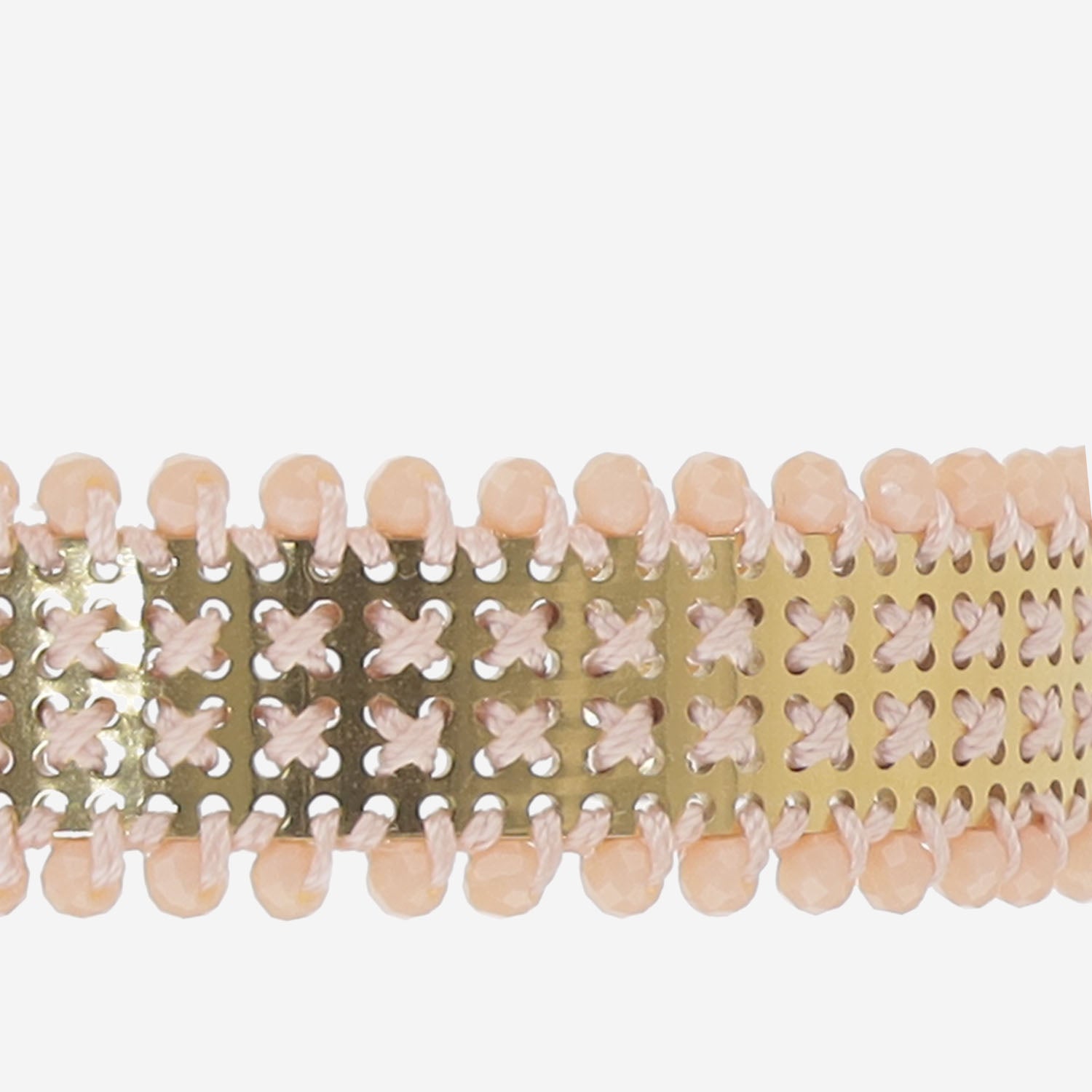 L'Eight Studio Micro-Stud Panel Bracelet — Pink, view 2