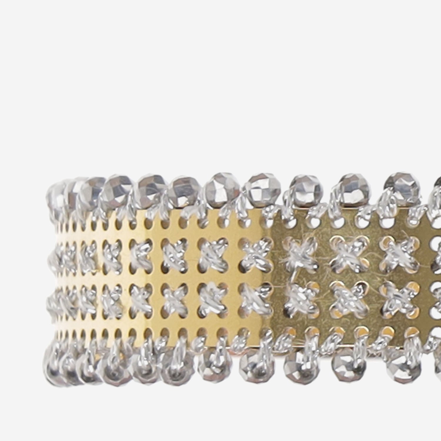L'Eight Studio Micro-Stud Panel Bracelet — Silver, view 2