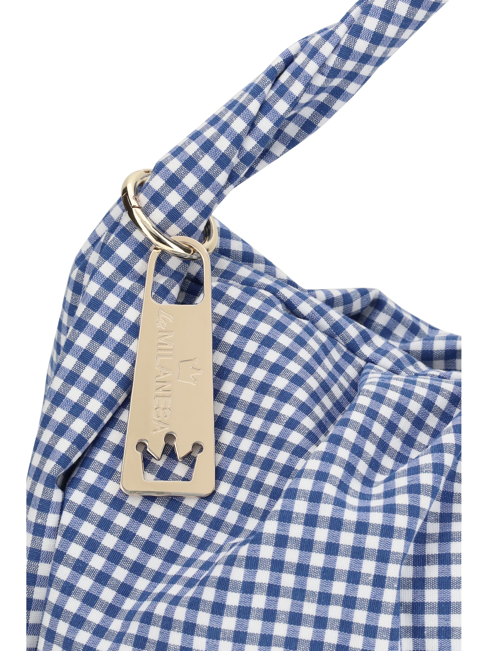La Milanesa Aralia Shoulder Bag — Blue, view 4
