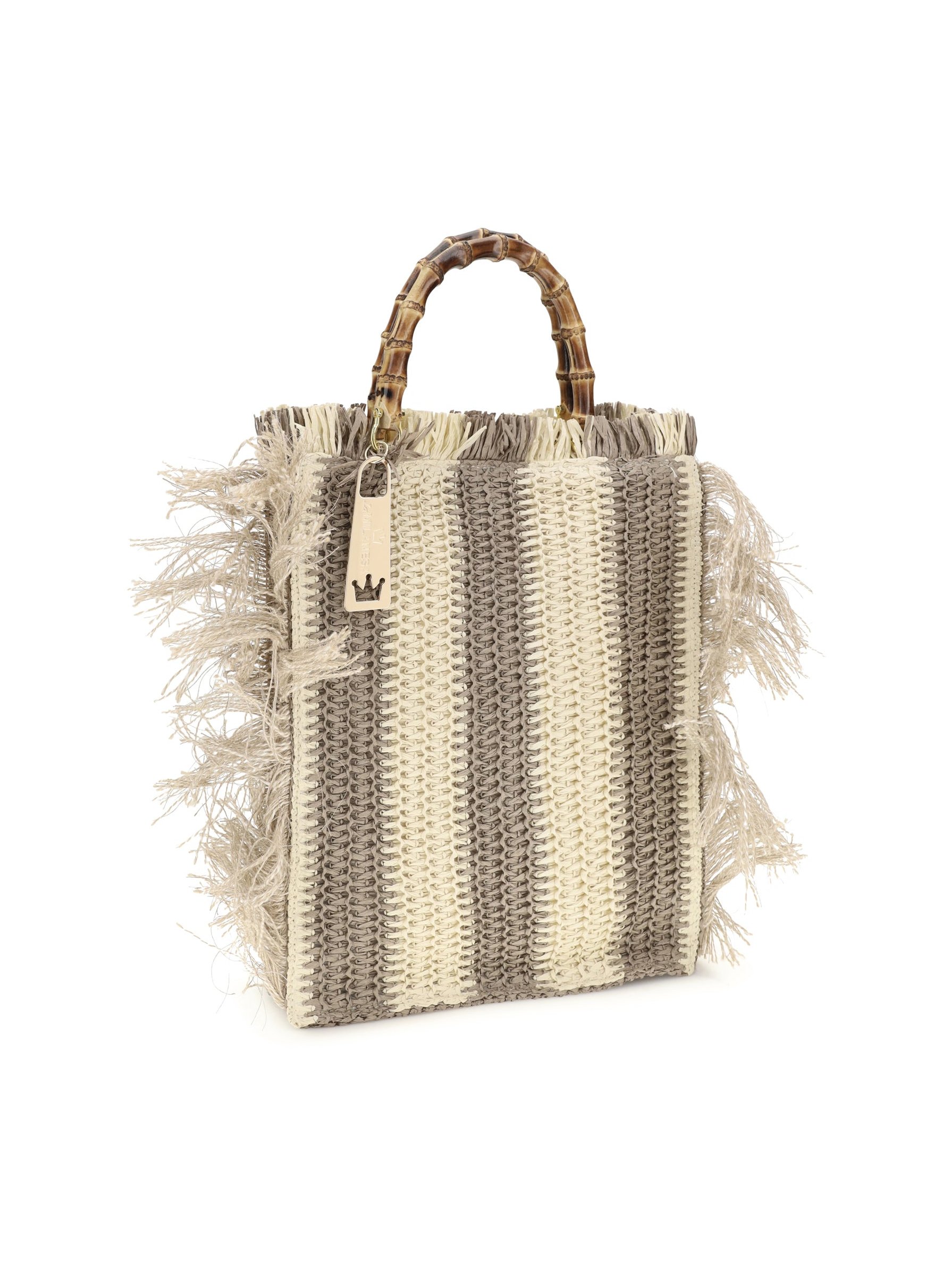 La Milanesa Lilium Tote Bag — Beige, view 2