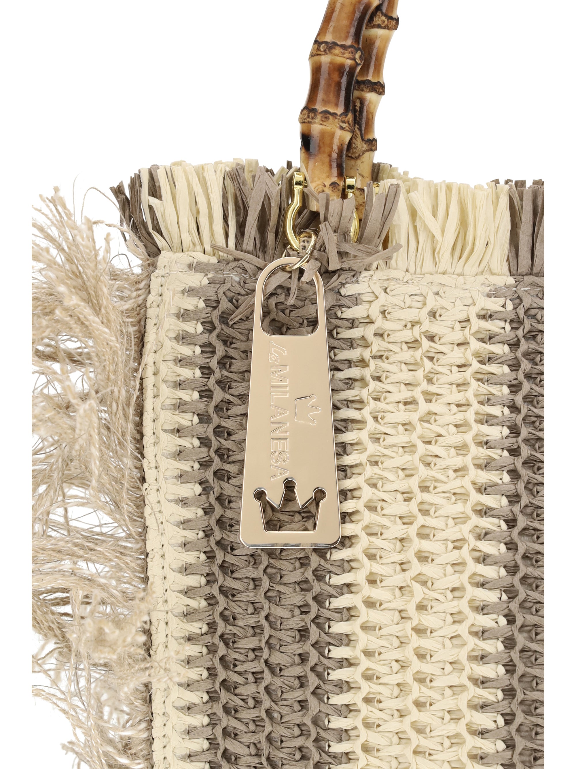 La Milanesa Lilium Tote Bag — Beige, view 4