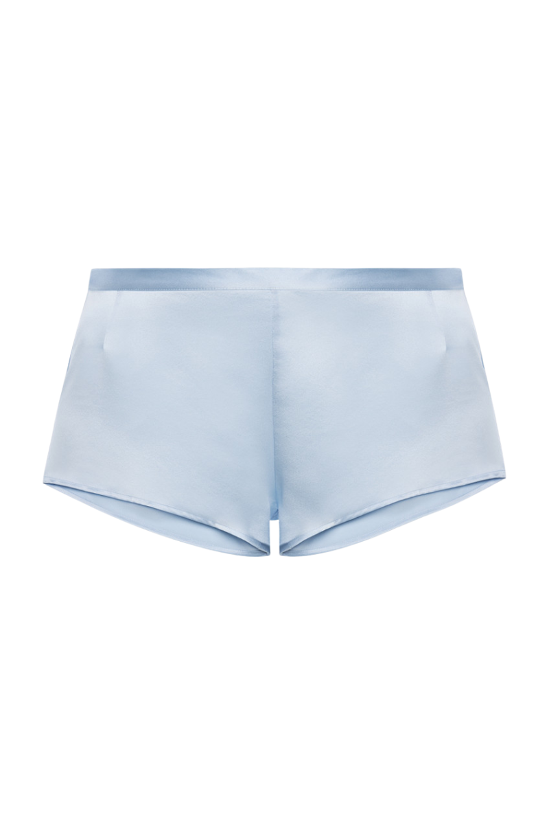 La Perla Silk Satin Sleep Shorts — Blue by La Perla