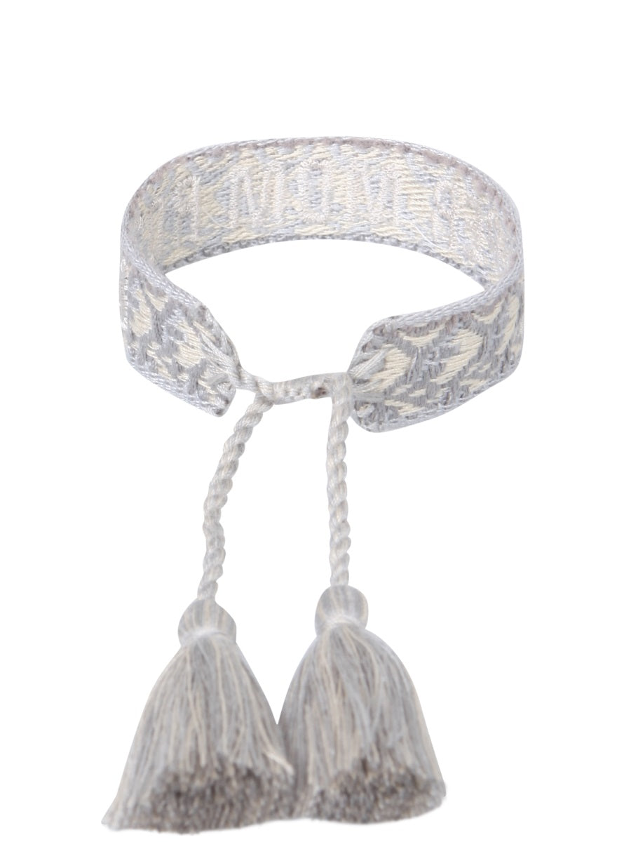 Label K Braided Fabric Bracelet — Gray, view 3