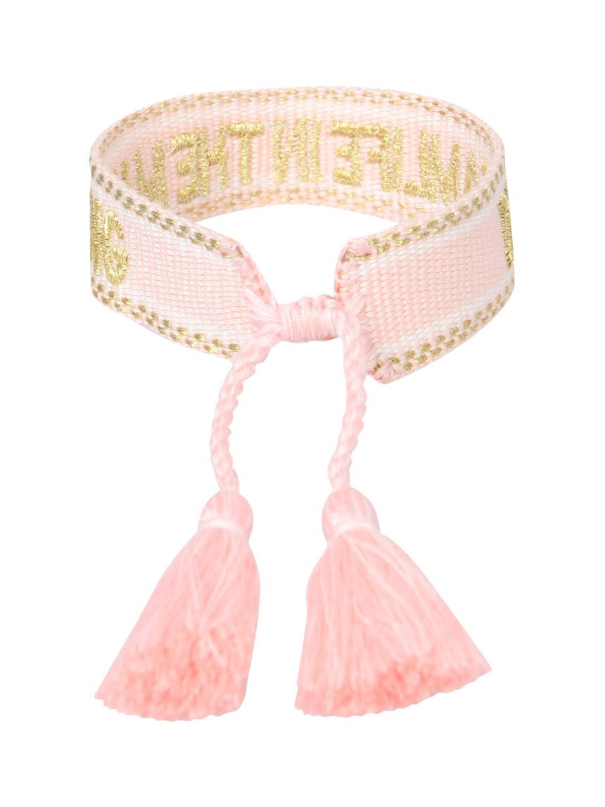 Label K Braided Fabric Bracelet — White, view 3