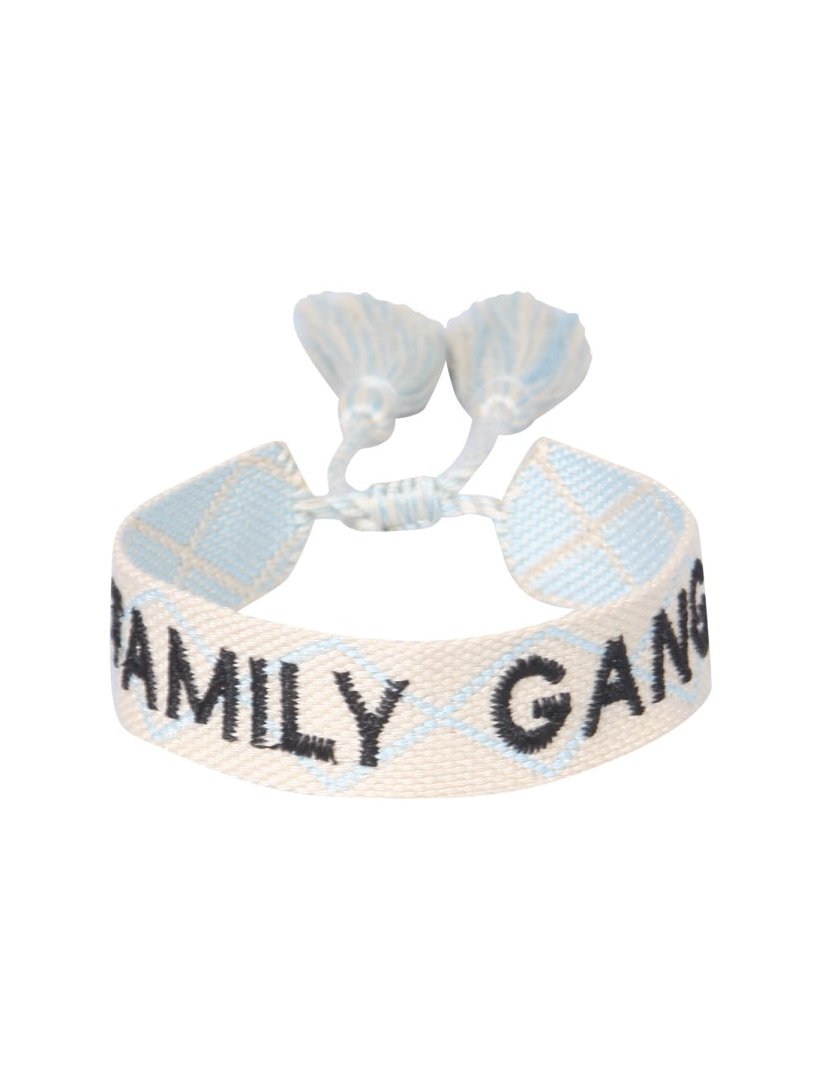 Label K Braided Fabric with Embroidered Detail Bracelet — White, view 2