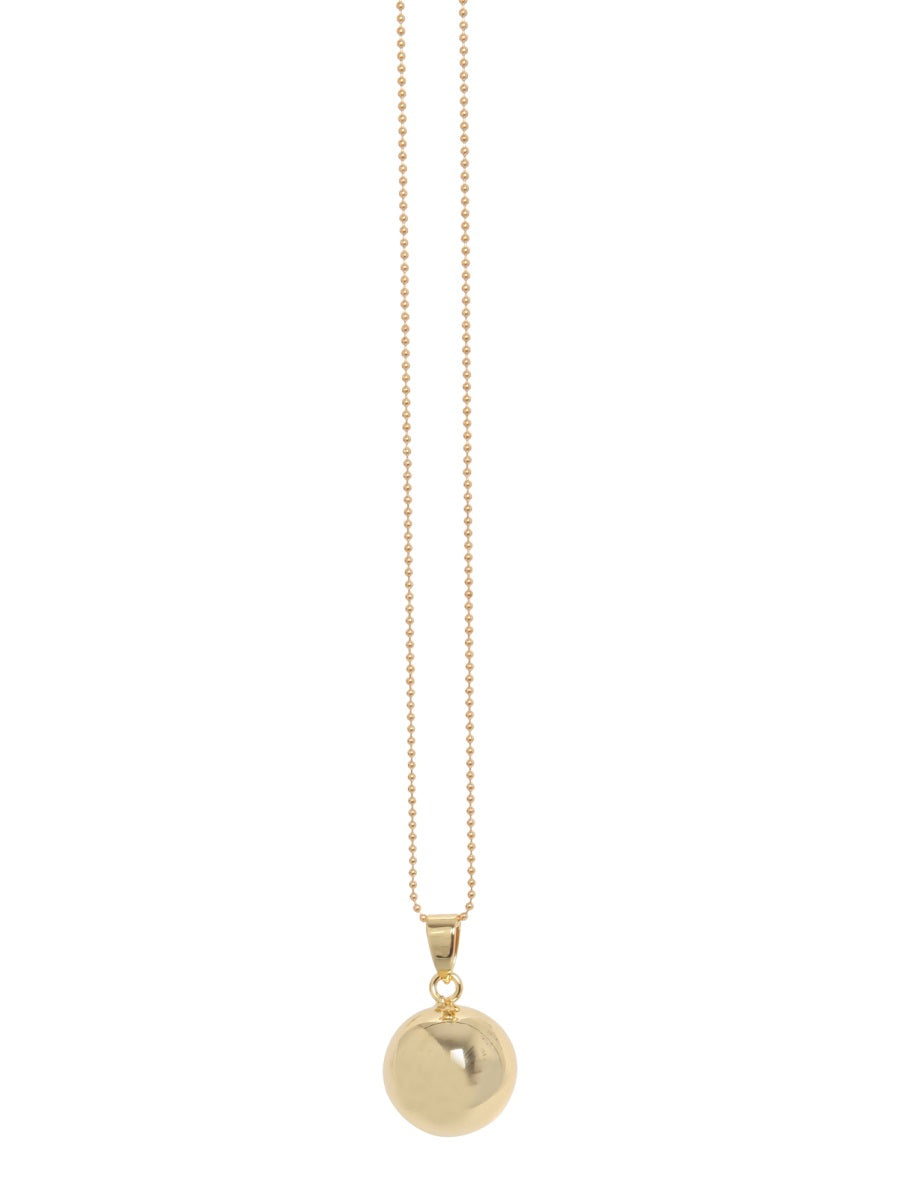 Label K Ball Charm Necklace — Gold, view 2