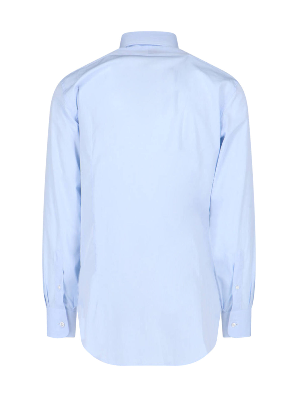 Laboratorio Del Carmine Spread Collar Cotton Shirt — Blue, view 2
