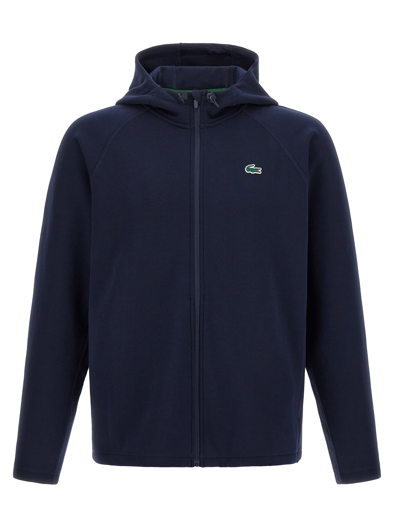 Lacoste Zip-Through Polyester Hoodie — Blue by Lacoste