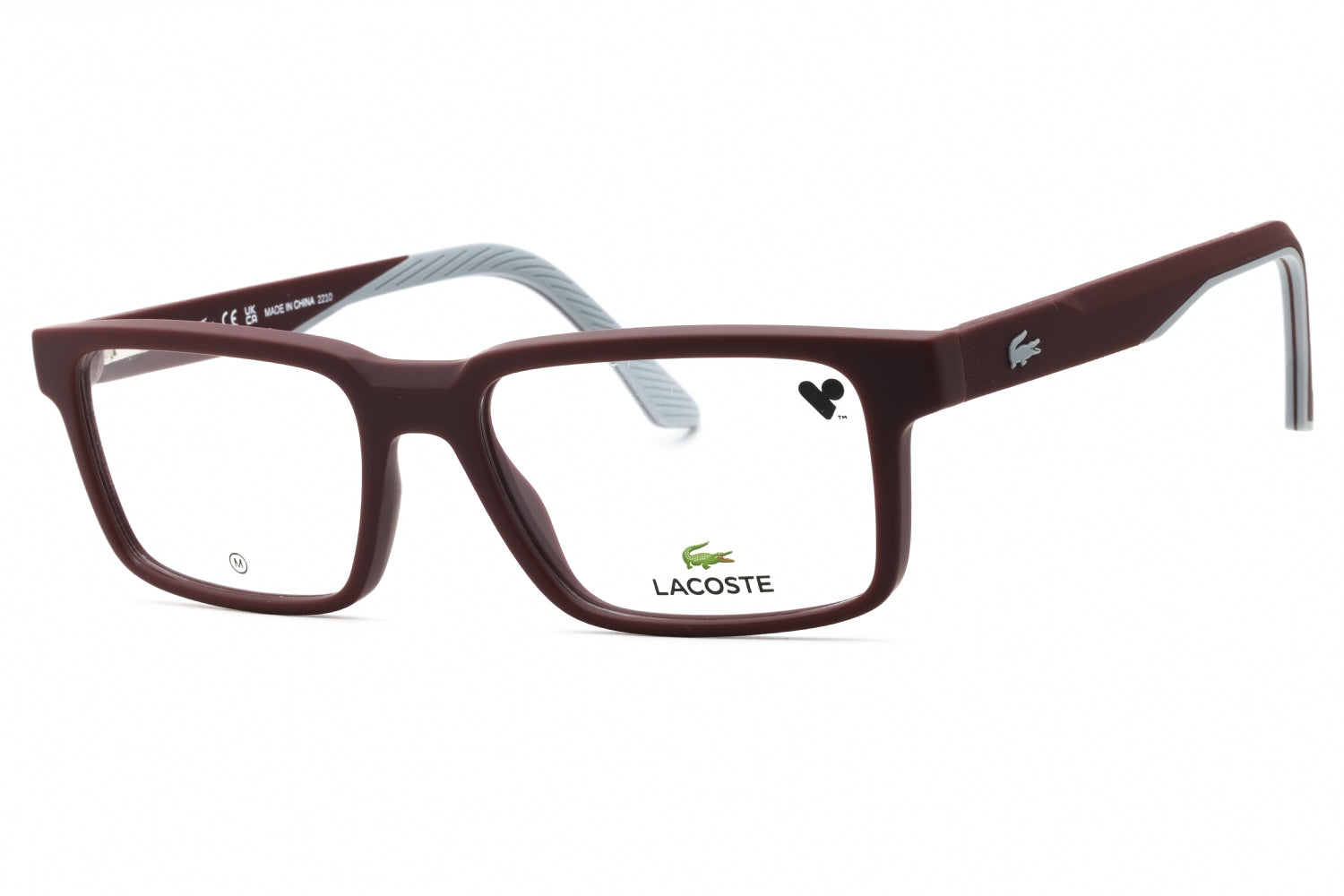 Lacoste L2922 Rectangular Propionate Frame Eyeglasses — Red by Lacoste