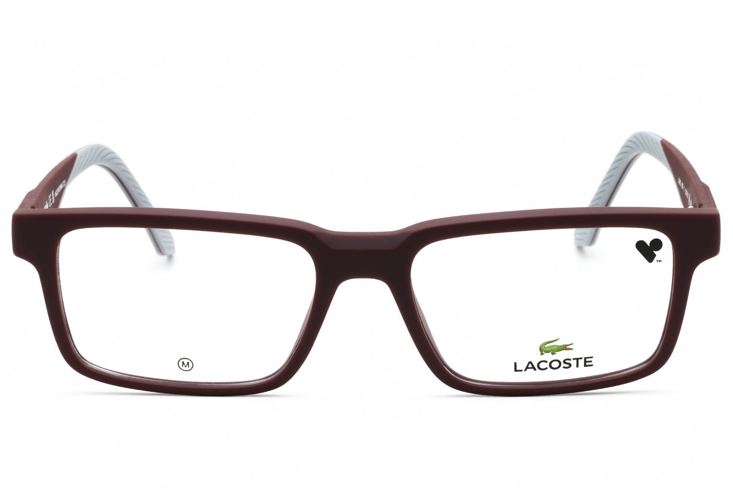 Lacoste L2922 Rectangular Propionate Frame Eyeglasses — Red, view 2