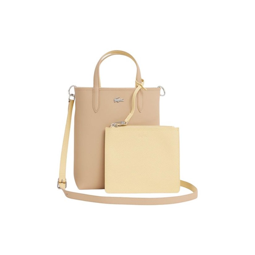Lacoste Leather Tote Bag — Beige by Lacoste