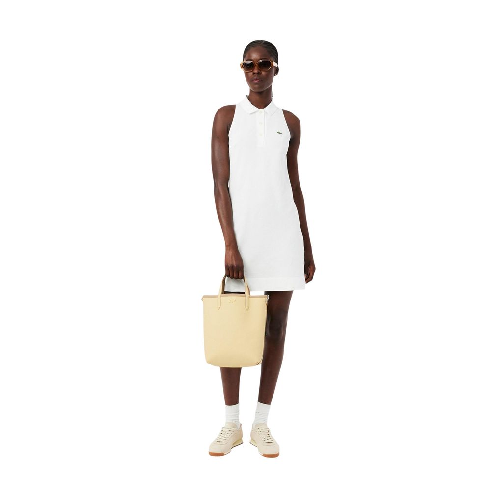Lacoste Leather Tote Bag — Beige, view 5