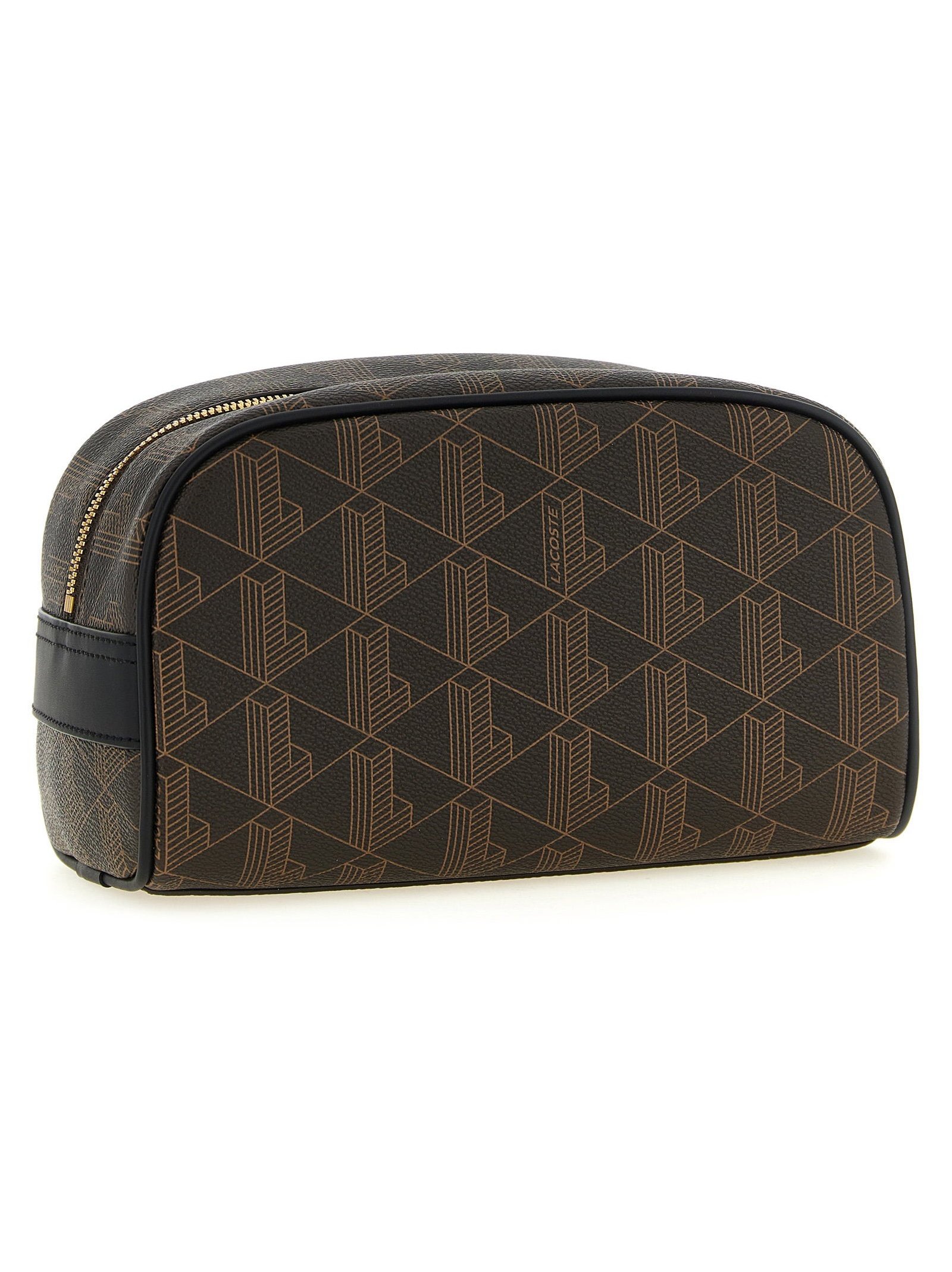 Lacoste Geometric Monogram Canvas Travel Wallet — Black, view 2