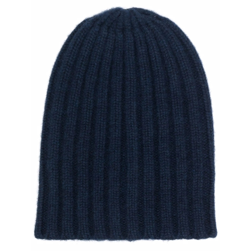 Laneus ACU311 Cashmere Ribbed Beanie — Navy by Laneus