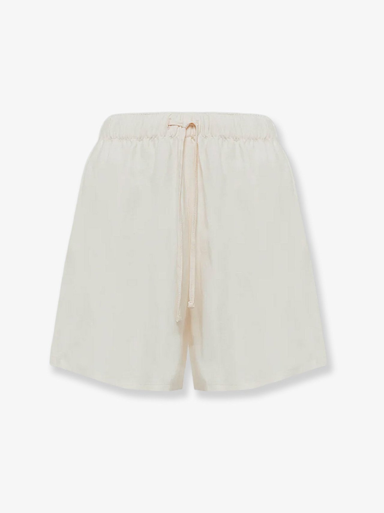 Laneus Viscose-Linen Blend Bermuda Shorts — Beige by Laneus