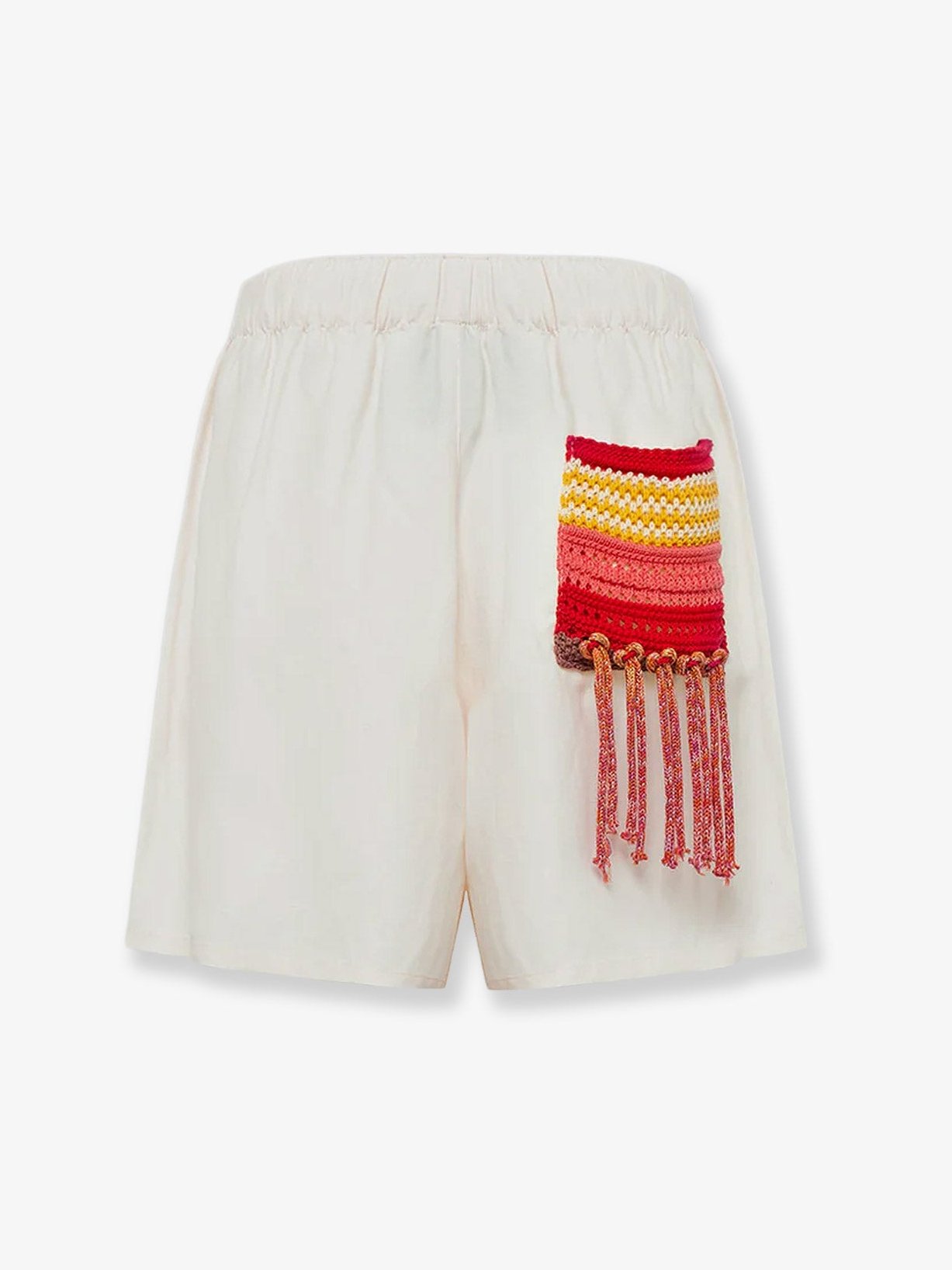 Laneus Viscose-Linen Blend Bermuda Shorts — Beige, view 2