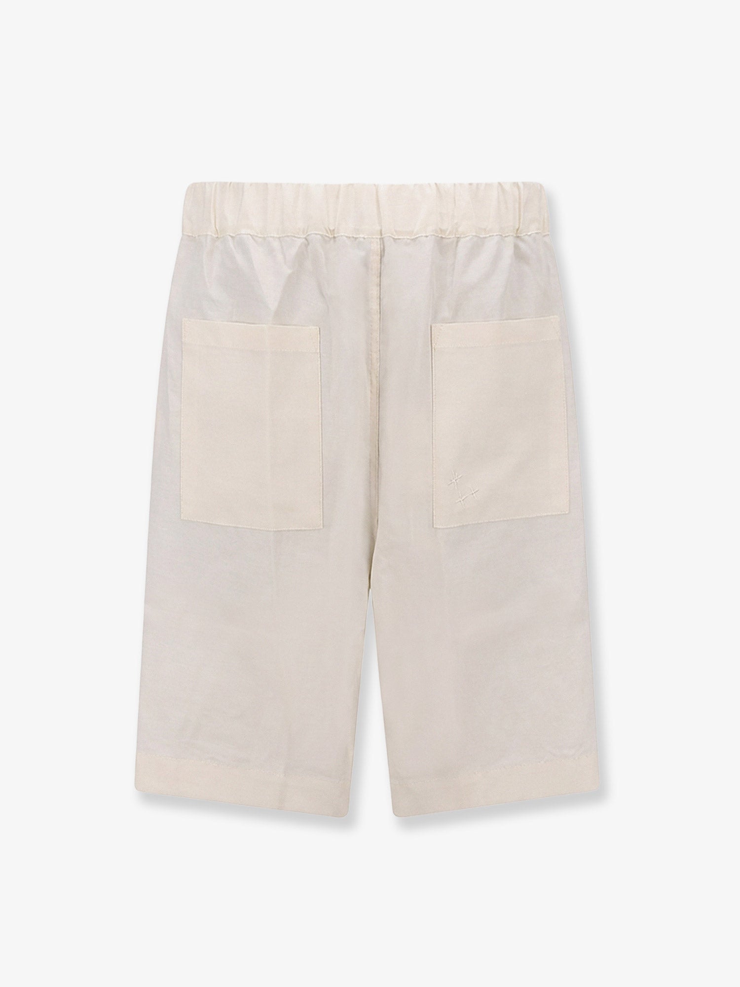 Laneus Viscose and Linen Bermuda Shorts — Beige, view 2