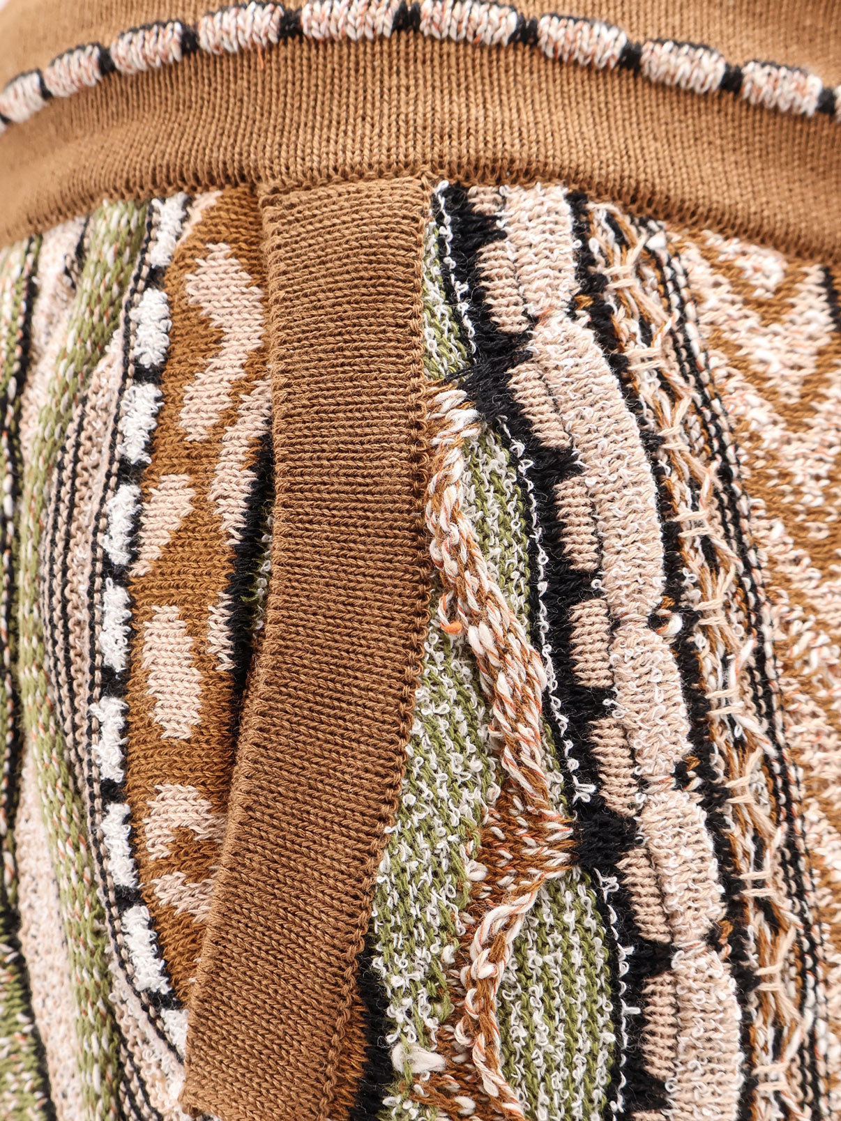 Laneus Geometric-Patterned Cotton Blend Bermuda Shorts — Multicolor, view 3
