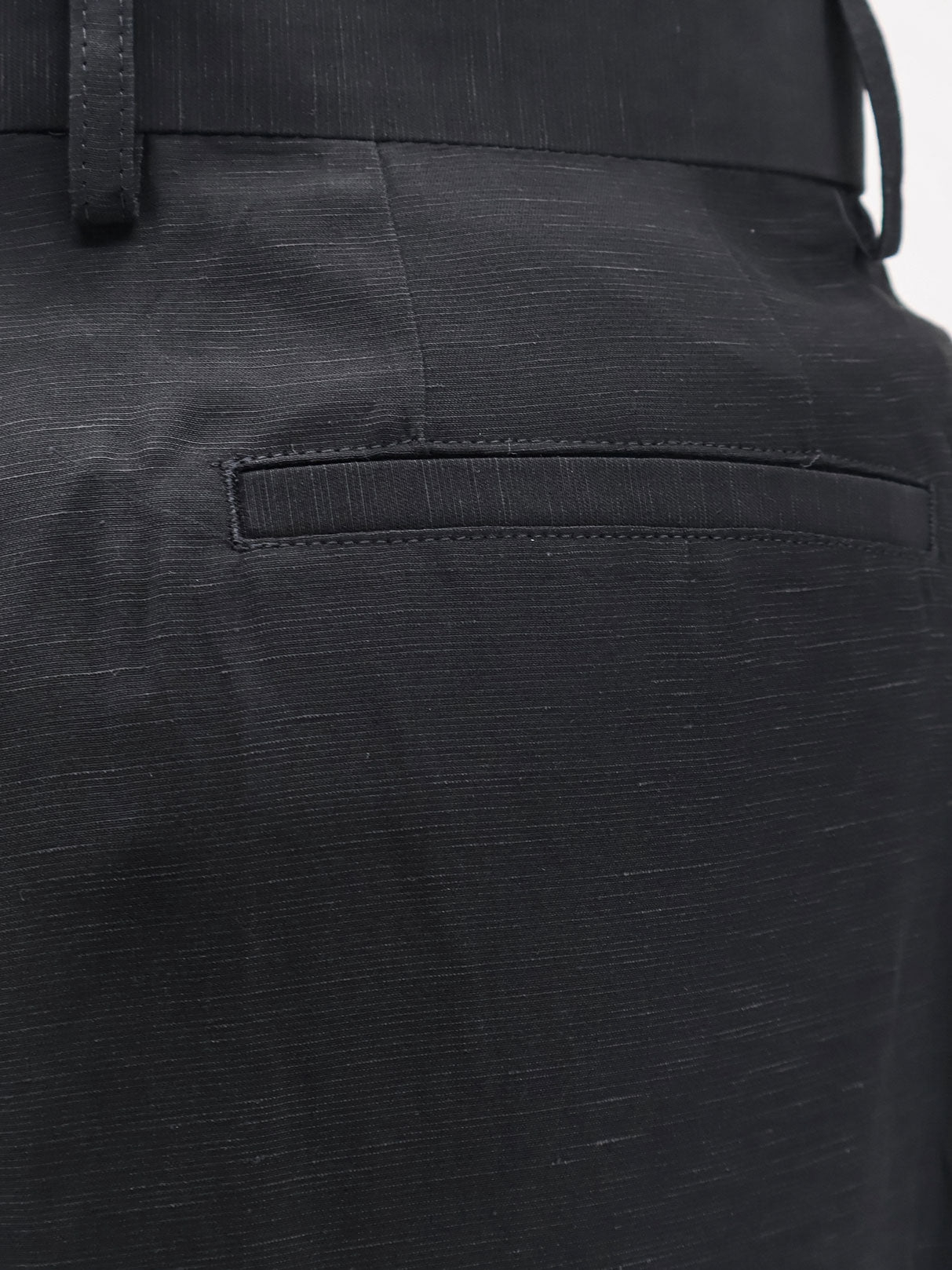 Laneus Viscose-Linen Wide-Leg Trousers — Black, view 3