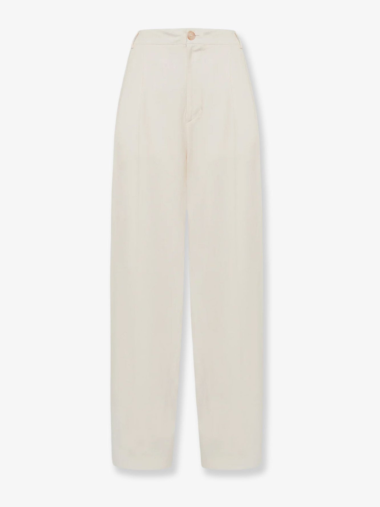 Laneus Viscose Blend Trousers — White by Laneus