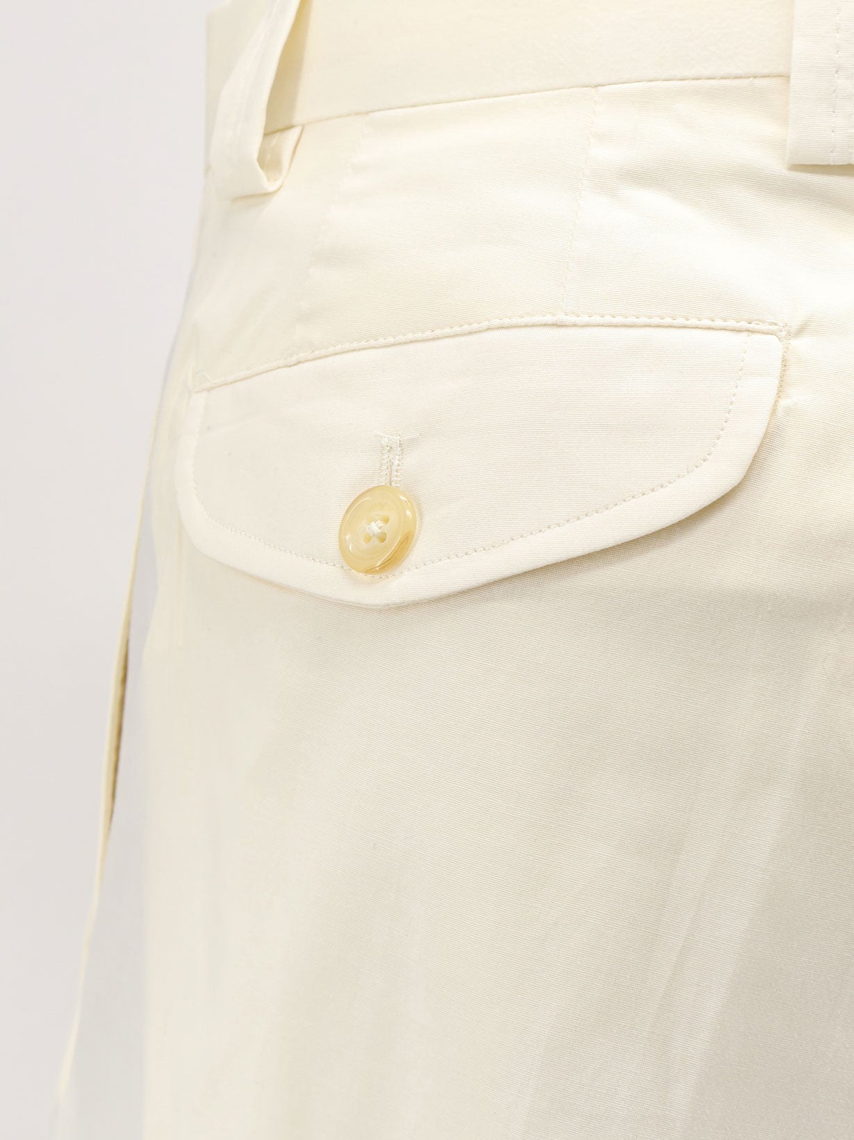 Laneus Stretch Cotton Trousers — White, view 3