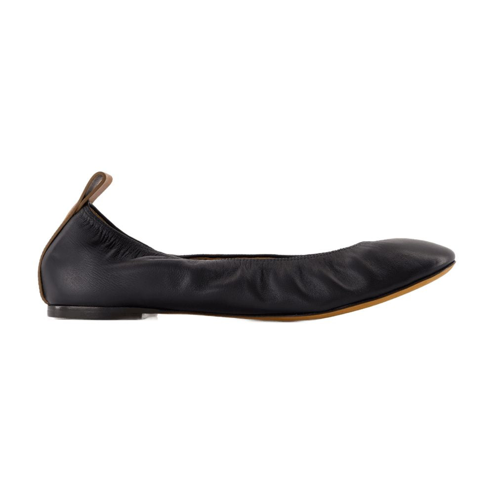 Lanvin Leather Lambskin Ballerina — Black, view 2