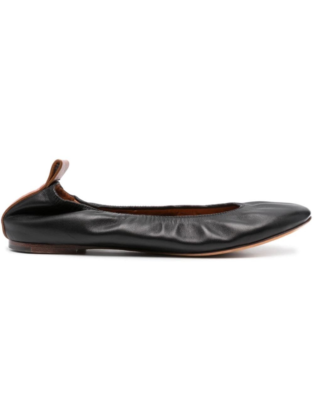 Lanvin Calf Leather Ballet Flat — Black by Lanvin