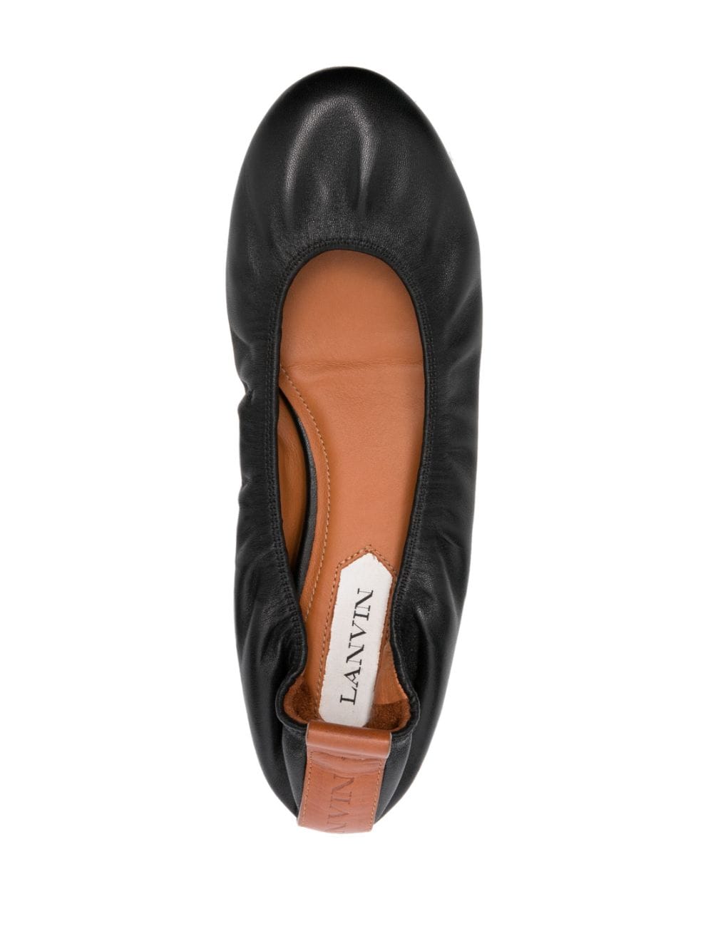 Lanvin Calf Leather Ballet Flat — Black, view 3