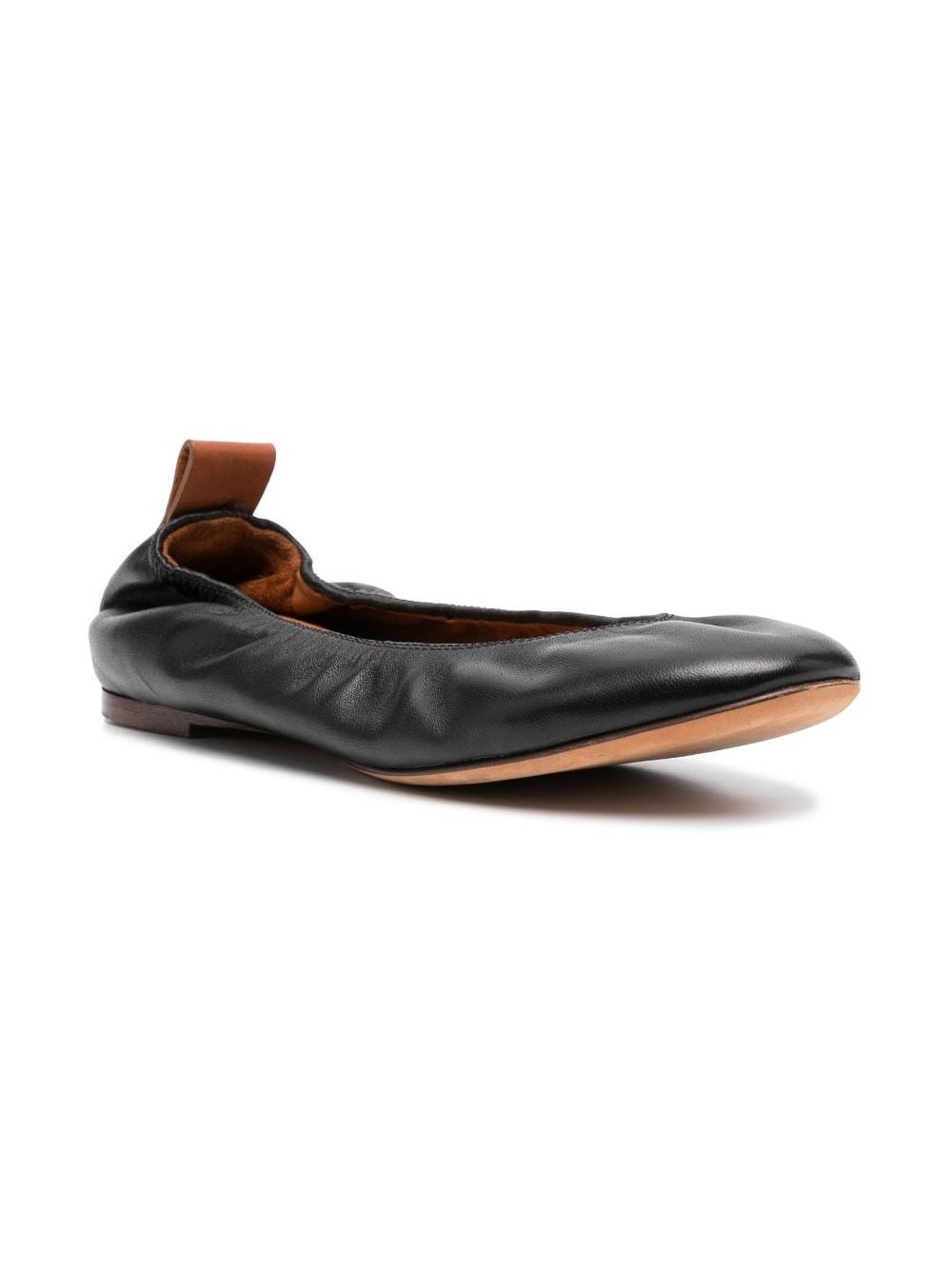 Lanvin Calf Leather Ballet Flat — Black, view 4