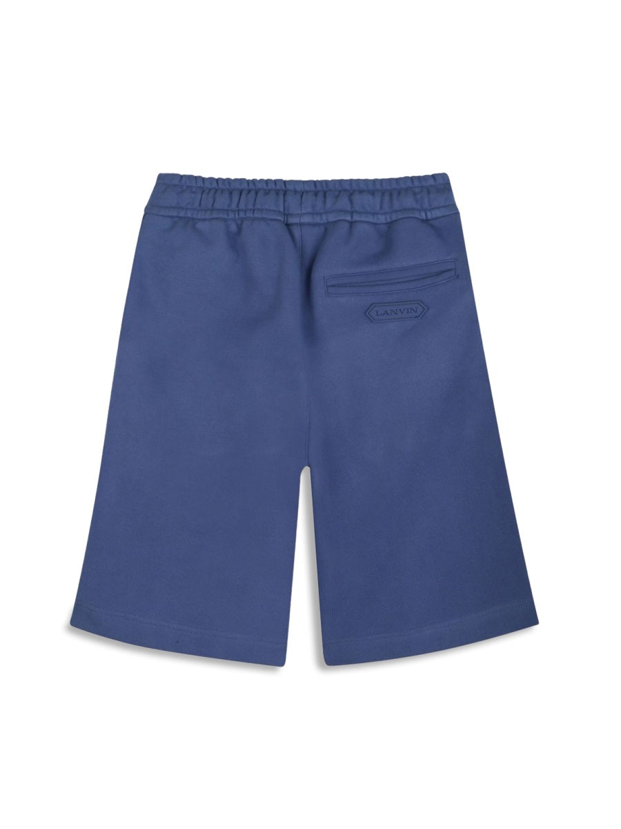 Lanvin Cotton Bermuda Shorts — Gray, view 2