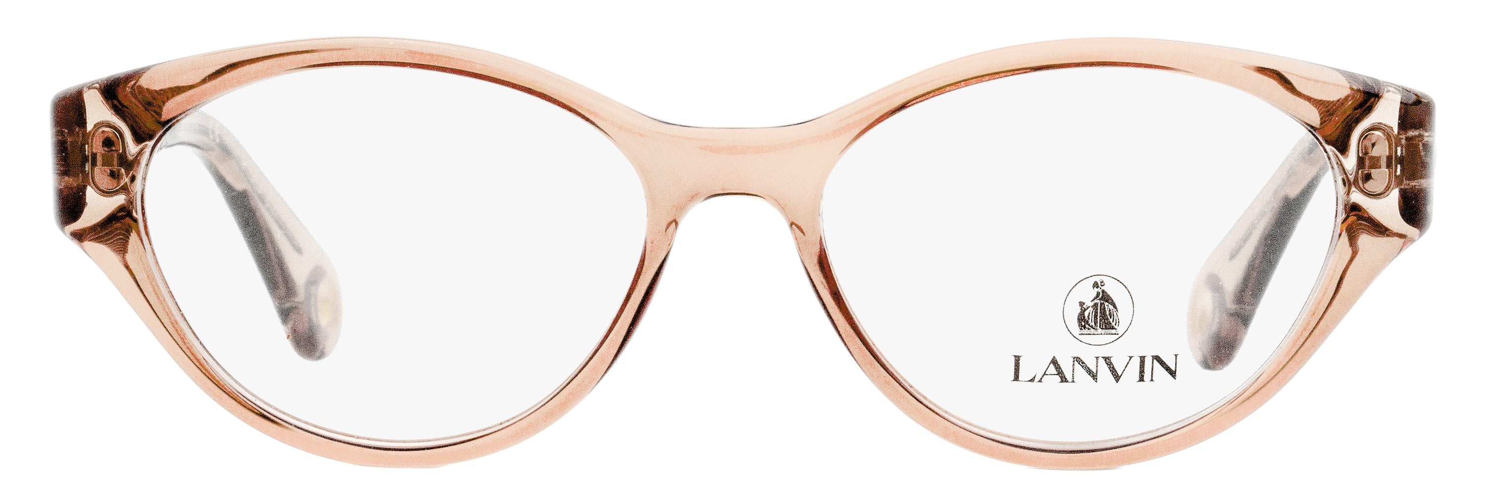 Lanvin LNV2623 Twisted Plastic Oval Eyeglasses — Rose gold, view 2
