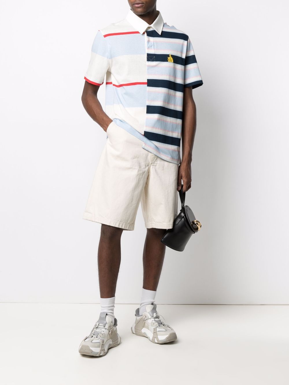 Lanvin Rugby Patchwork Logo Polo Shirt — Multicolor by Lanvin