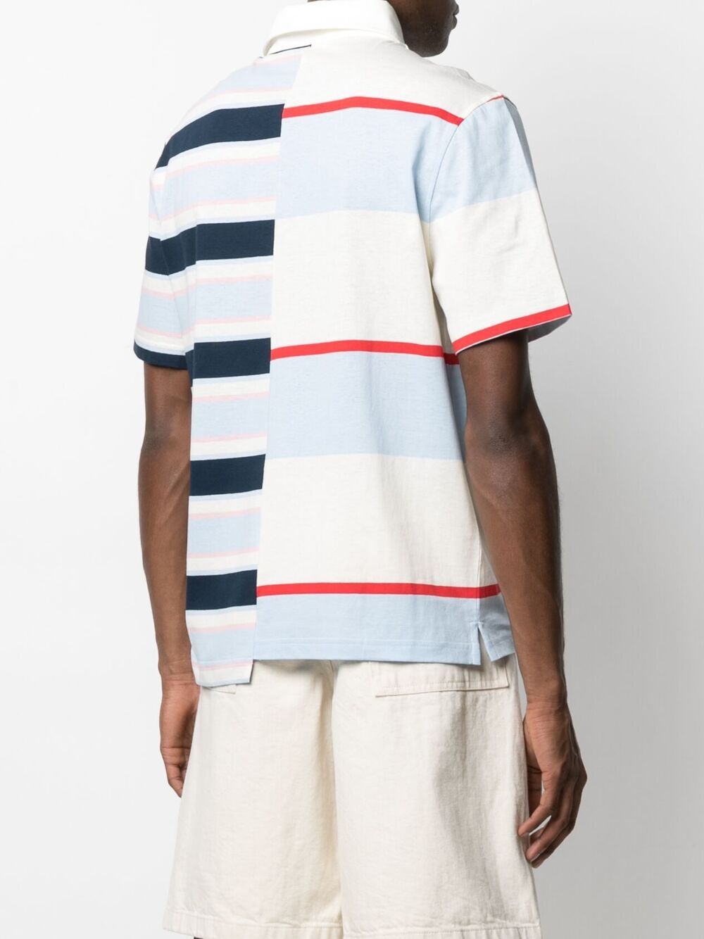 Lanvin Rugby Patchwork Logo Polo Shirt — Multicolor, view 3