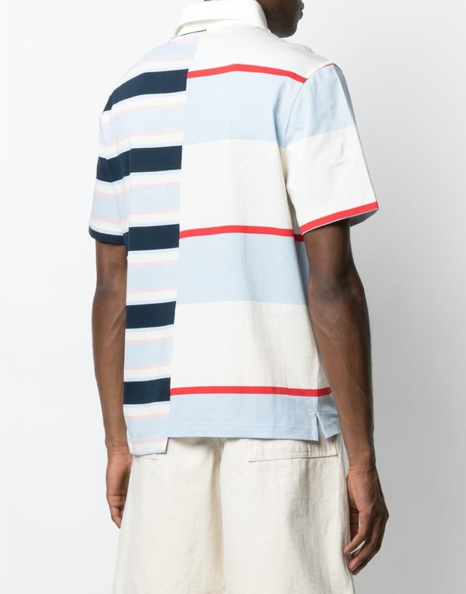 Lanvin Rugby Patchwork Logo Polo Shirt — Multicolor, view 7