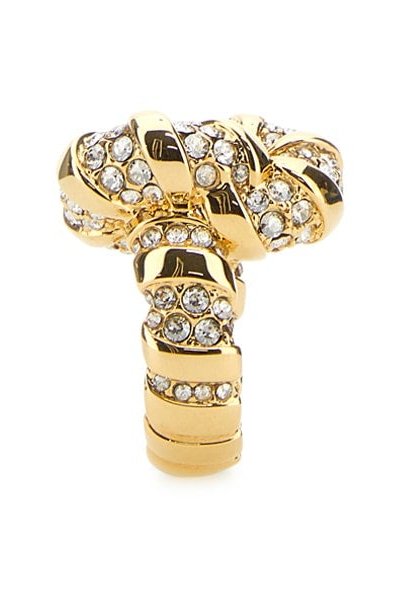 Lanvin Crystal Ring — Gold, view 2