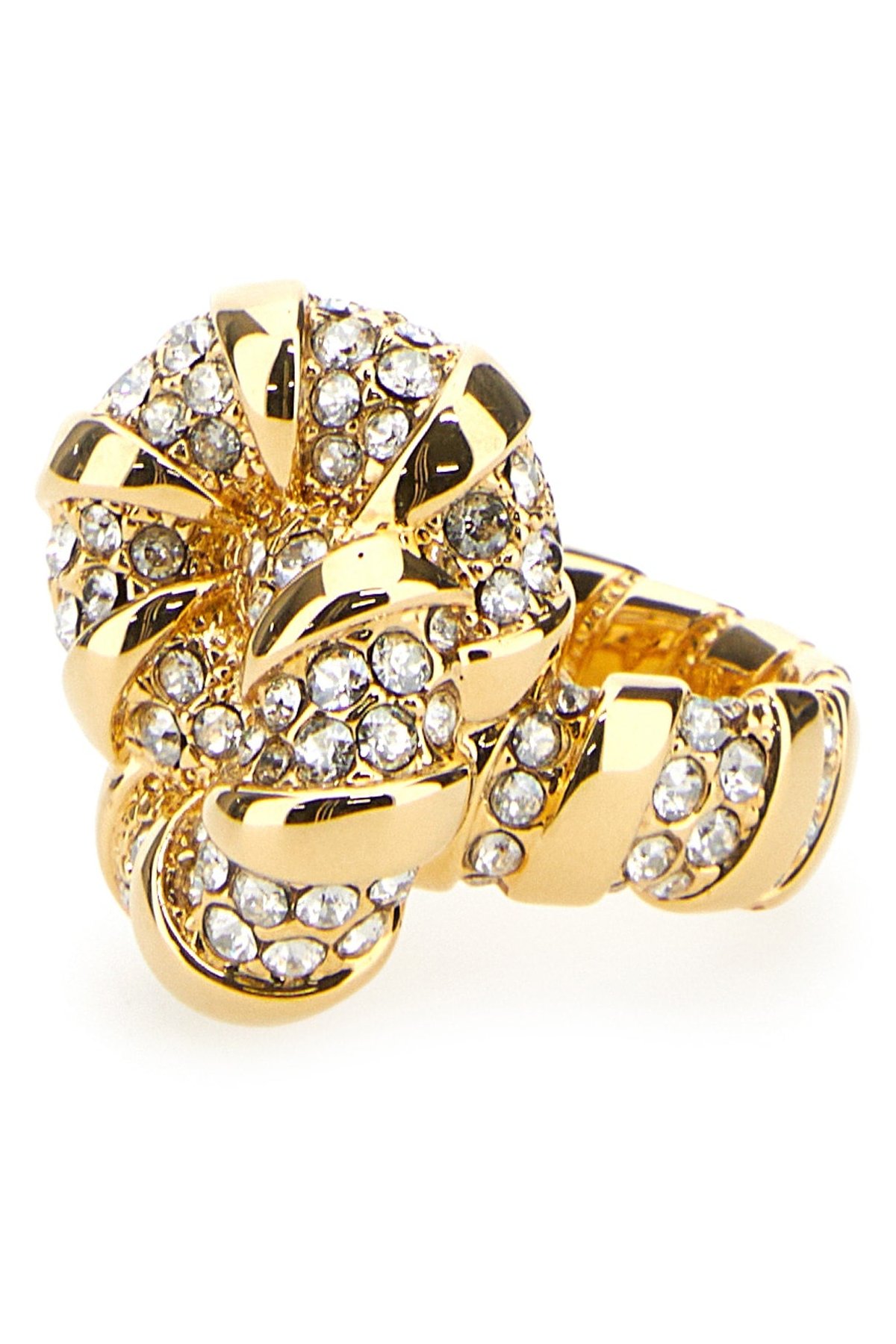 Lanvin Crystal Ring — Gold, view 3